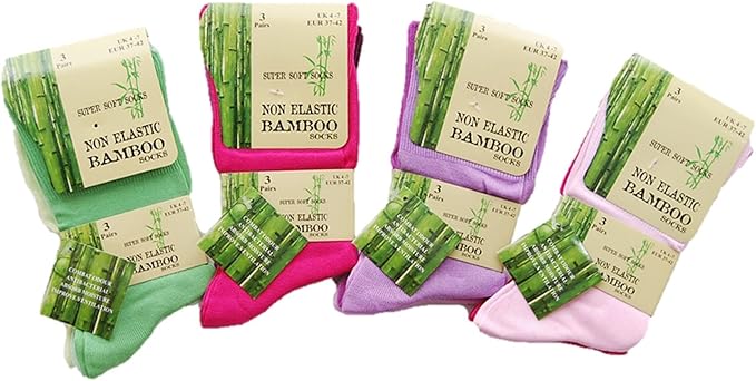 Best Bamboo Socks for Women | Premium Non Elastic Women Socks | Ladies Bamboo Socks | Bamboo Ladies Socks | Mid Calf Socks Womens 4-8 UK