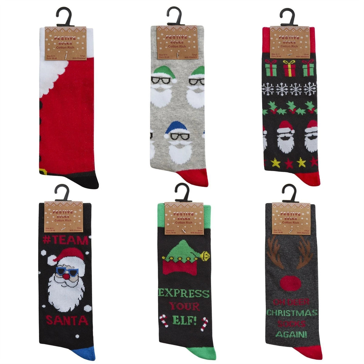 Best Thermal Socks for Men | Super Soft Ultra Warm Mens Socks | Premium Peninsula Mens Socks | Mens Winter Sock | Socks for Men Santa Gift | Assorted Festive Christmas Socks Uk Size 6-11