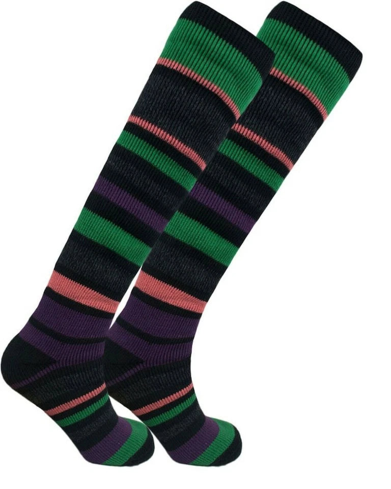 Best Thermal Socks Womens | 2.3 Tog Ultra Warm Socks for Women | Striped Thermal Socks Women | Super Soft Winter Socks for Women 4-8 UK